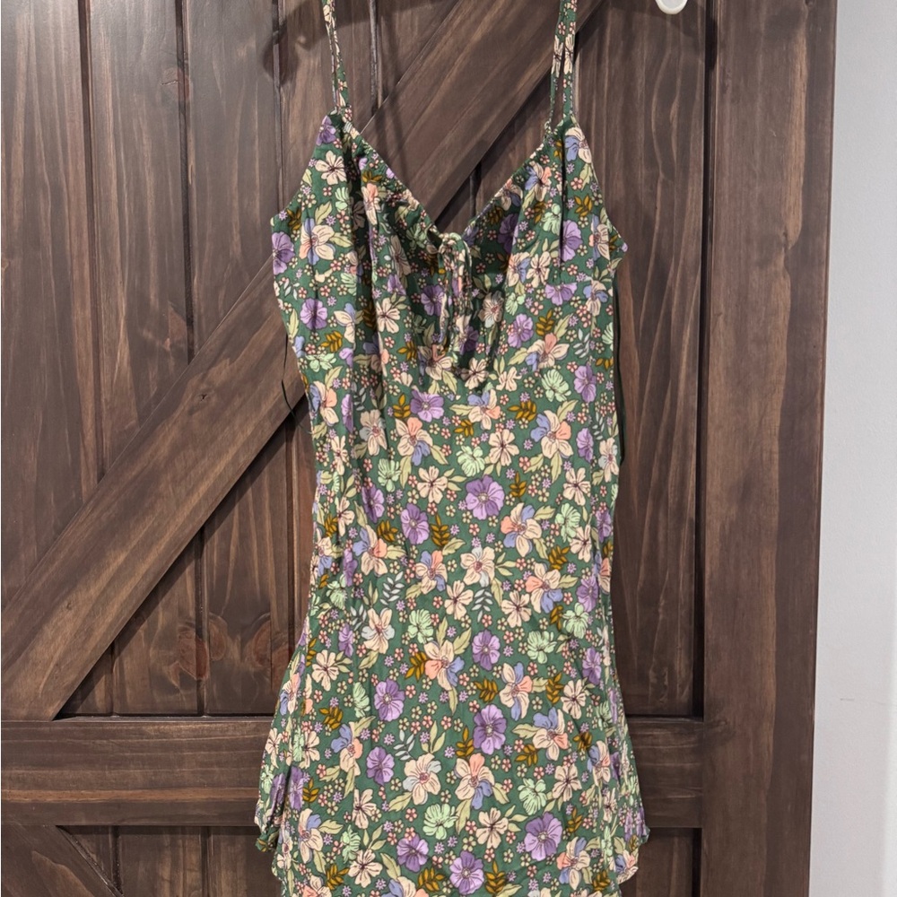 Floral Camisole Dress with Spaghetti Straps